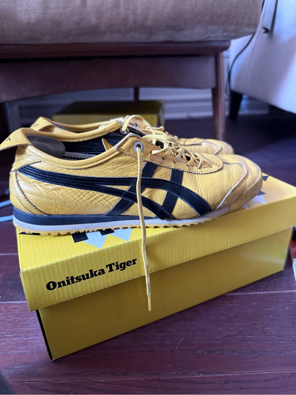 Onitsuka Tiger by Asics Yellow and Black Mexico 66 Sneakers